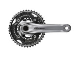 Шатуны Shimano FC-M610 DEORE с интегриров осью, 175мм, 42x32x24  серебр.